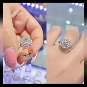 925 White Gold Diamond Ring